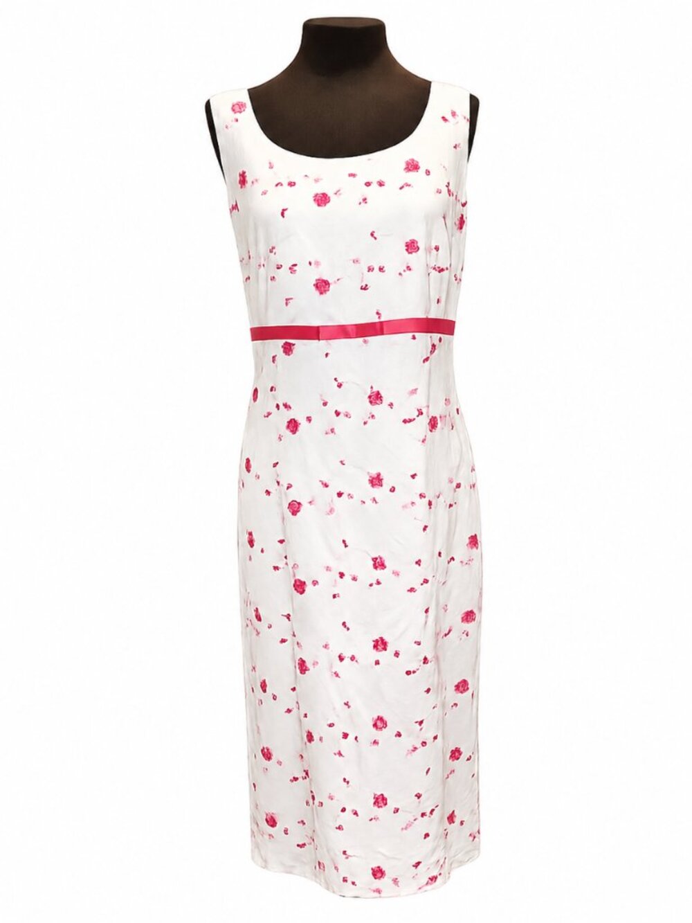 Sheri Martin New York Linen Dress Pink Floral Embroidery Size 14 NWT